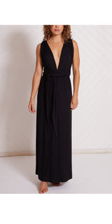 ALICE WRAP AROUND DRESS BLACK