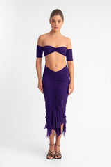ISADORA SKIRT WITH TAIL PLUM