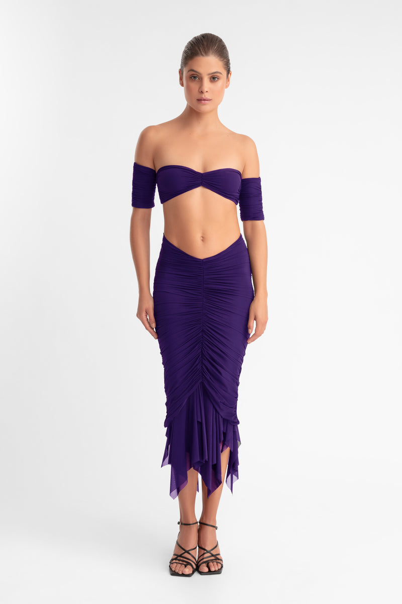 ISADORA SKIRT WITH TAIL PLUM