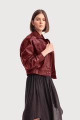 NIKITA 80´S LEATHER JACKET WINE